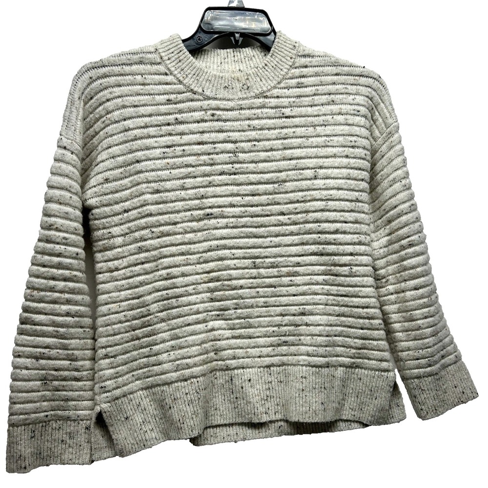 Madewell Donegal Elsmere Pullover XS Cream Sweater (E2)